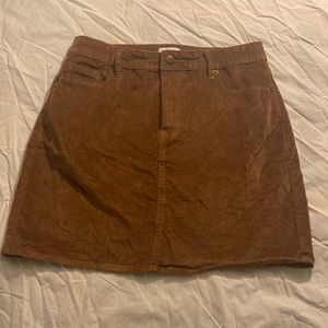 Old Navy Tan Velvet Mini Skirt